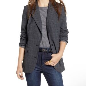 Treasure & Bond Black Manhattan Check Blazer